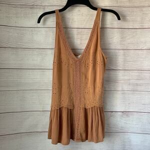 American Eagle Outfitters Brown Peplum Tank Top
